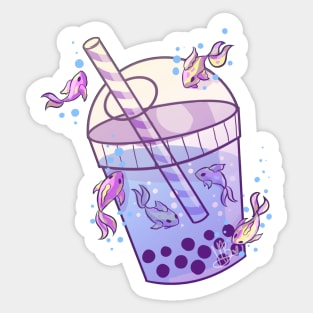 Boba Tea Fish Sticker